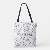 Tote Bag Cool Wicket Cute Croquet Pun À Main Boho Illustré (Dos)