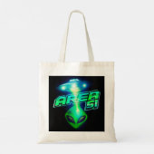 Tote Bag Cool Zone 51 Espace Alien (Dos)