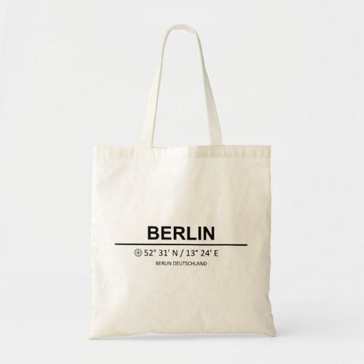 Tote Bag Coordinates Berlin (Devant)