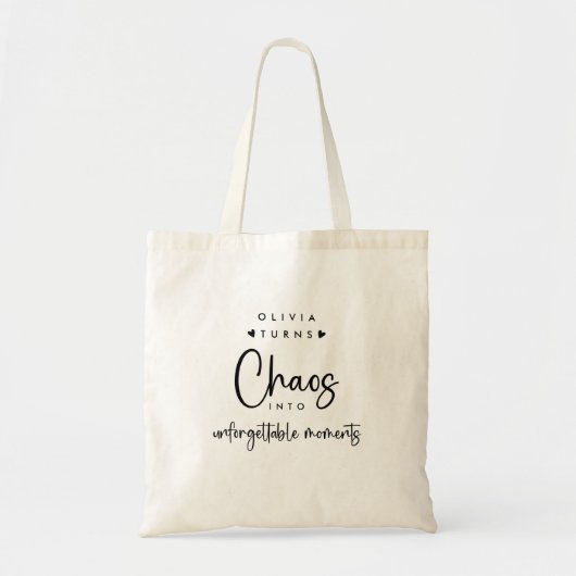 Tote Bag Coordinateur Chaos Planificateur d'événements (Devant)
