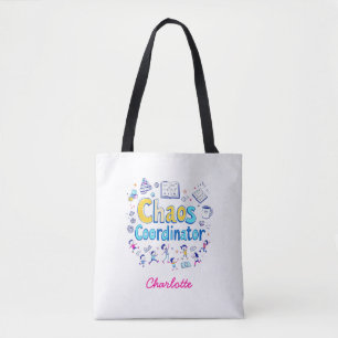 Tote Bag Coordinateur du chaos   Funny Maman Life   Personn