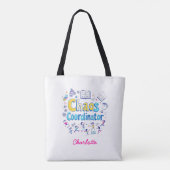 Tote Bag Coordinateur du chaos | Funny Maman Life | Personn (Dos)