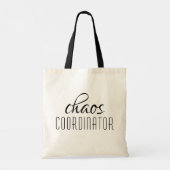 Tote Bag Coordinateur du Chaos Texte typographique (Dos)