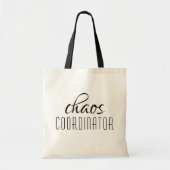 Tote Bag Coordinateur du Chaos Texte typographique (Devant)