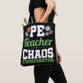 Tote Bag Coordinateur PE Teacher Chaos (De près)