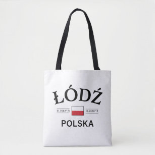 Tote Bag Coordonnées polonaises Lodz Polska (Pologne)