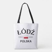 Tote Bag Coordonnées polonaises Lodz Polska (Pologne) (Dos)
