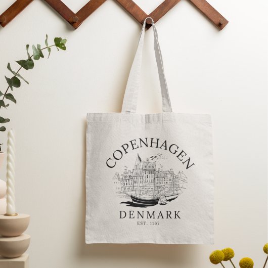Tote Bag Copenhagen Denmark vintage Landscape