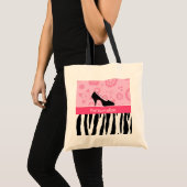 Tote Bag Copie à la mode de zèbre de chaussures roses (Devant (produit))