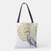 Tote Bag Copie asymétrique de mandala de héron (Dos)