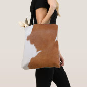 Tote Bag Copie Brown et blanche de vache (De près)