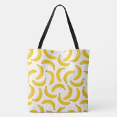 Tote Bag Copie, jaune et blanc de fruit tropical de bananes (Dos)