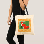 Tote Bag Copie vintage de Fox rouge (Devant (produit))