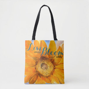Tote Bag Copie vivante Fourre-tout d'art de tournesol