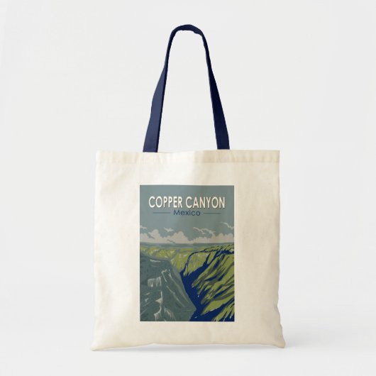 Tote Bag Copper Canyon Mexique Travel Art Vintage (Devant)