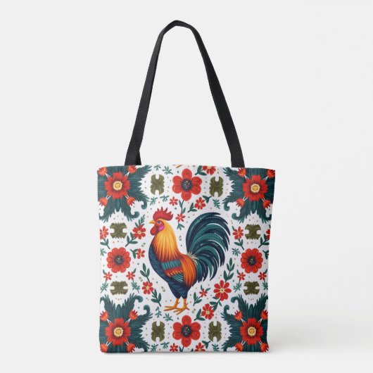Tote Bag Coq coloré (Dos)