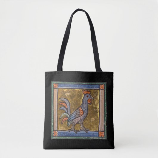 Tote Bag Coq de bestiaire médiéval c. 1270 (Devant)