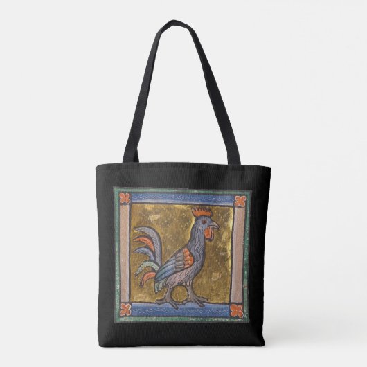 Tote Bag Coq de bestiaire médiéval c. 1270 (Dos)