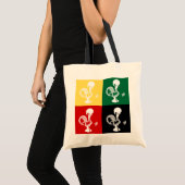 Tote Bag Coq portugais de Barcelos coloré motif (Devant (produit))