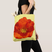 Tote Bag Coquelicot Rouge d'Alaska Fleur Colorée (De près)