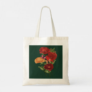 Tote Bag Coquelicots et papillons