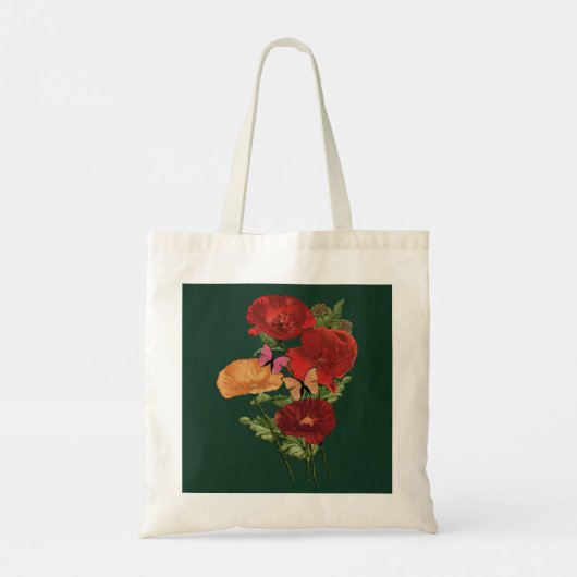 Tote Bag Coquelicots et papillons (Dos)