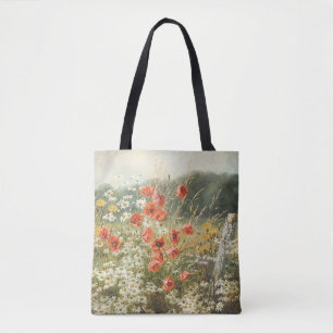 Tote Bag Coquelicots et pâquerettes par Anthonore Christens