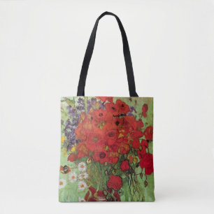Tote Bag Coquelicots et pâquerettes par Vincent van Gogh