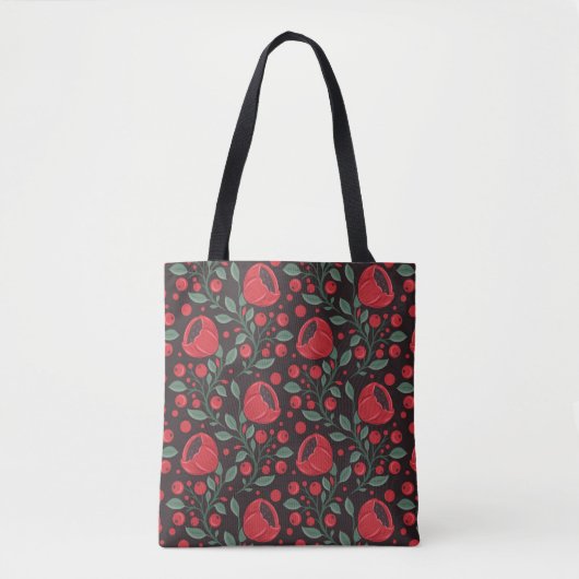 Tote Bag Coquelicots rouges (Devant)