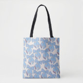 Tote Bag Coquette Bows Bleus (Devant)