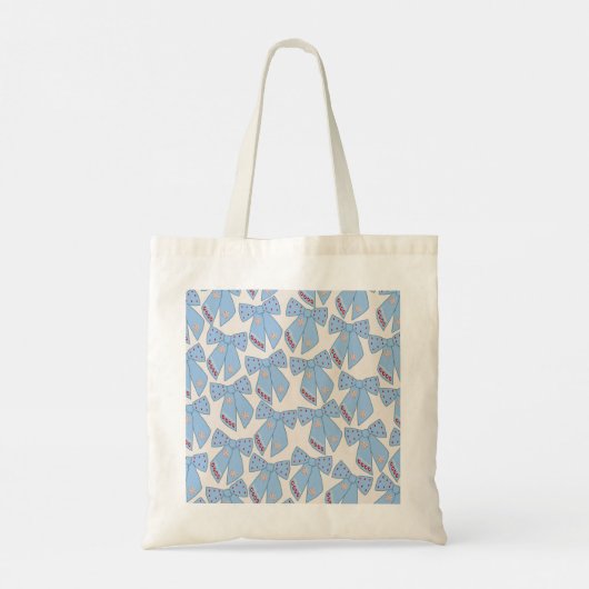 Tote Bag Coquette Bows Bleus (Dos)