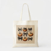 Tote Bag Coquette Citrouille Bow (Devant)