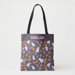 Tote Bag Coquette Fantômes Éffrayants Personnalisés Bows Ro
