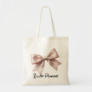 Tote Bag Coquette Minimaliste Ruban Rose Personnalisé S