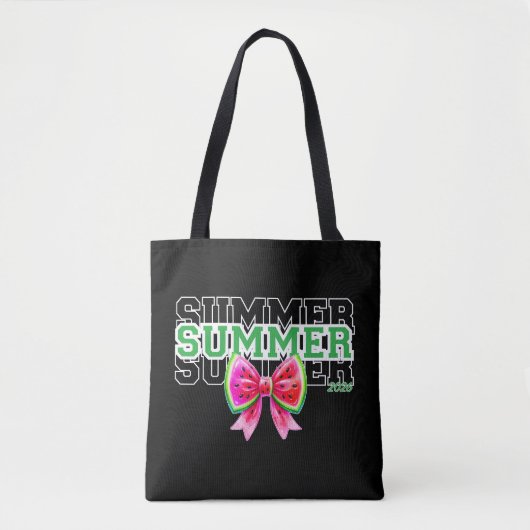 Tote Bag Coquette Pastèque Arc Été 2026 Varsity (Devant)