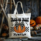 Tote Bag Coquette Personnalisée Citrouille Trick Ou Treat C