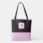 Tote Bag Coquette Pink Halloween Witchitt Ghost Monogramme (Dos)