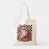 Tote Bag Coquette rose rétro Fille fantôme avec Bow Hallowe (Dos)