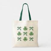 Tote Bag Coquette St. Patrick’s Day Rubans et Clochers vert (Dos)