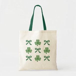 Tote Bag Coquette St. Patrick’s Day Rubans et Clochers vert