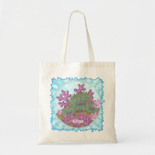 Tote Bag Coquillages de corail de mer brumeuse