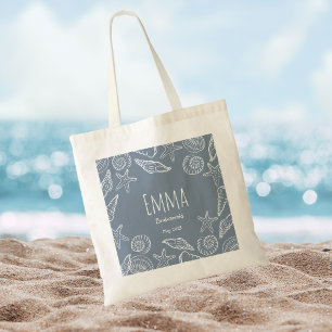 Tote Bag Coquillages et étoiles de mer modifiables Demoisel