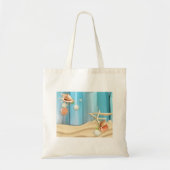 Tote Bag Coquillages Sur Sable (Devant)
