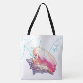 Tote Bag Coquille de conque rose de Key West Floride (Devant)