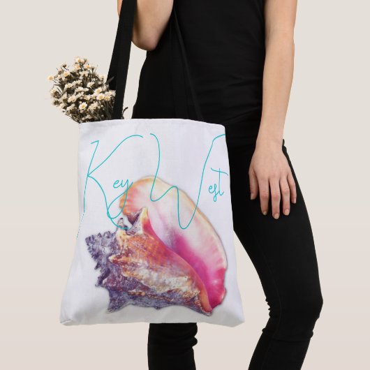 Tote Bag Coquille de conque rose de Key West Floride (De près)
