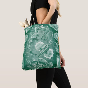 Tote Bag Coquilles et poissons Teleostei vintage par Ernst