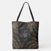 Tote Bag Coquilles marines abstraites (Dos)