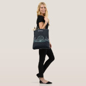 Tote Bag Coquilles sur fond vert foncé (Sur le modèle)