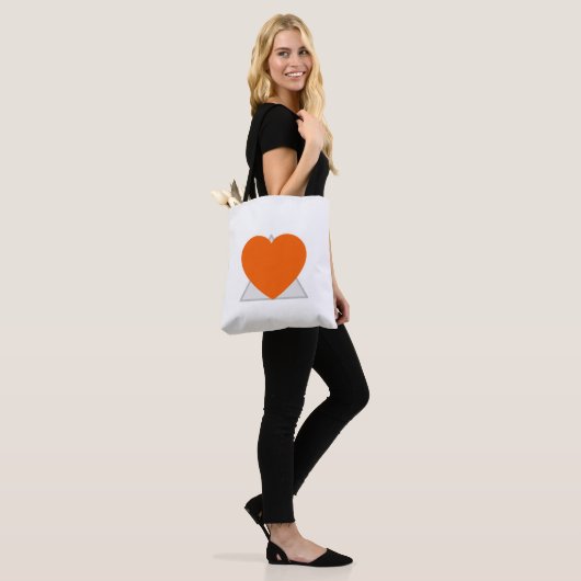 Tote Bag coração laranja (Sur le modèle)