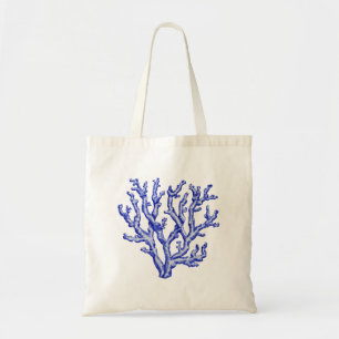 Tote Bag Corail bleu et blanc